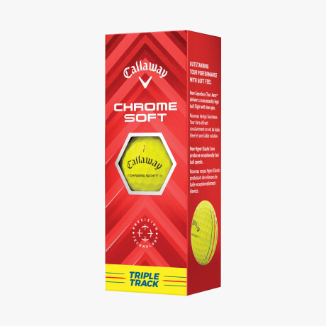 PELOTAS CALLAWAY CHROME SOFT TRIPLE TRACK X 12 -AMARILLAS
