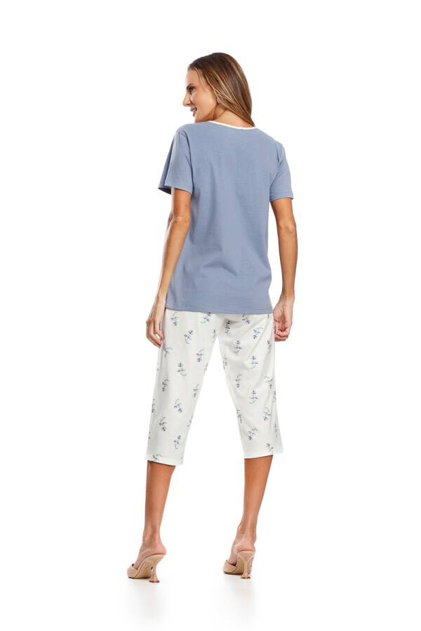 Pijama Manga Corta con Capri 103 Lavanda