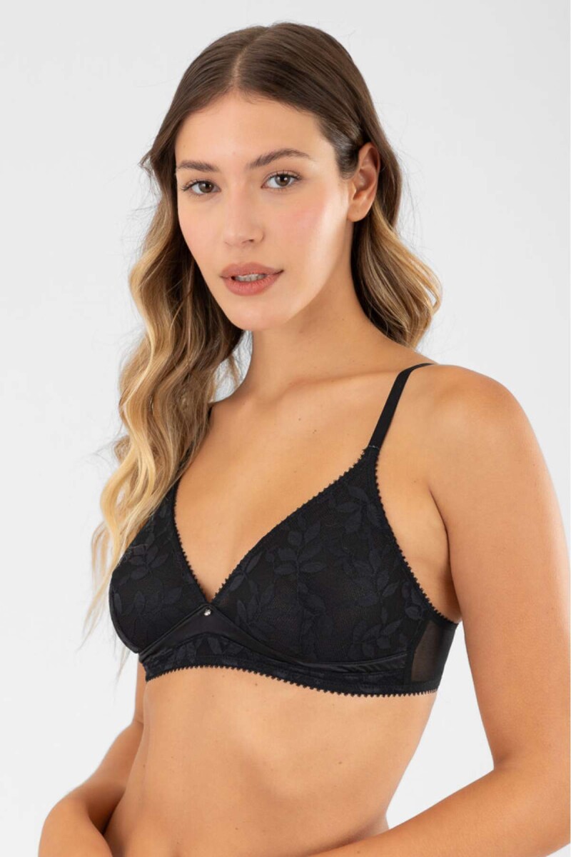 Soutien triangulo lavanda - Negro 