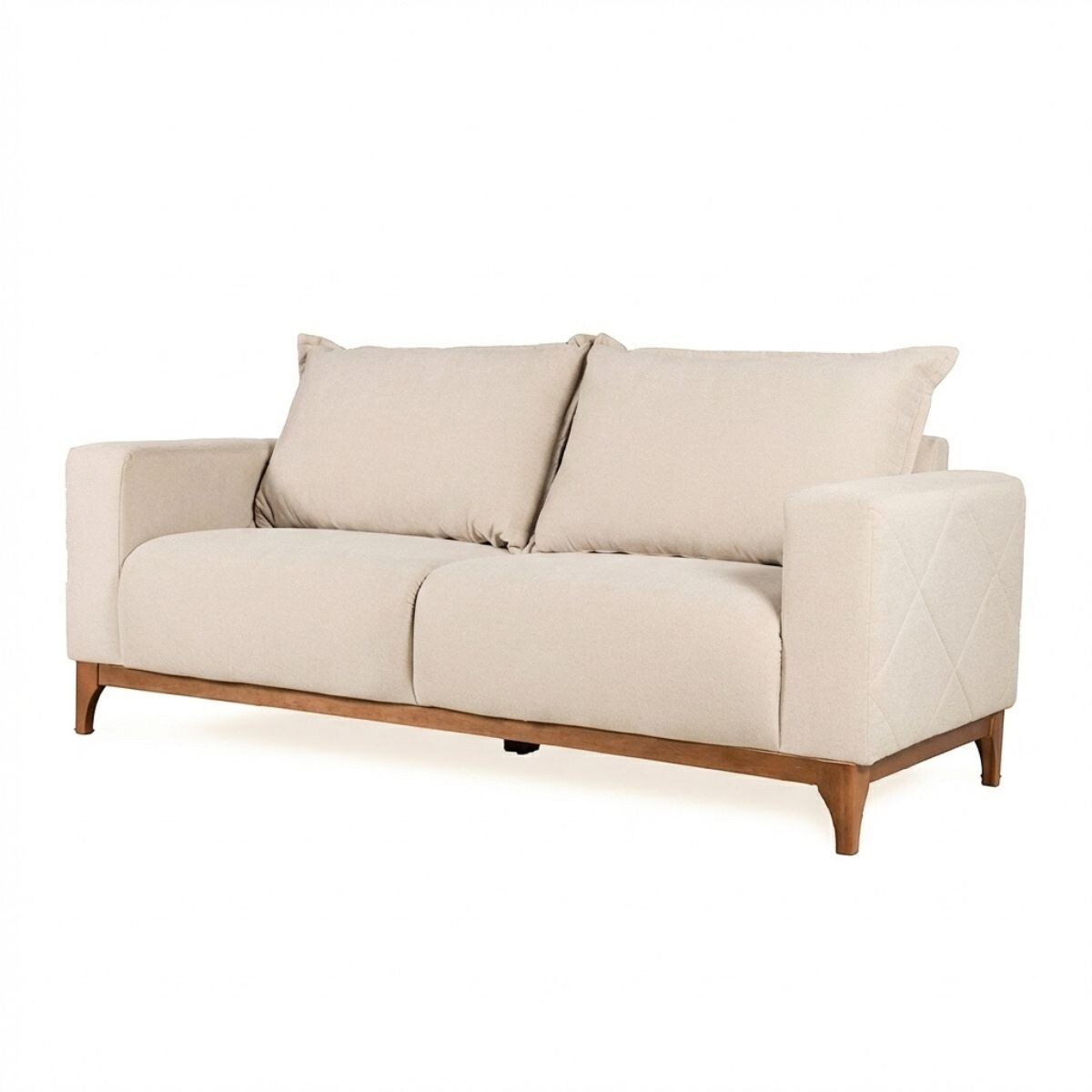 Sofá Oregon - Tela Microfibra - 3 cuerpos - FX4-10 (Beige) 