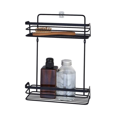 SOPORTE DUCHA 2 ORG 18 NEGRO METAL 1801996