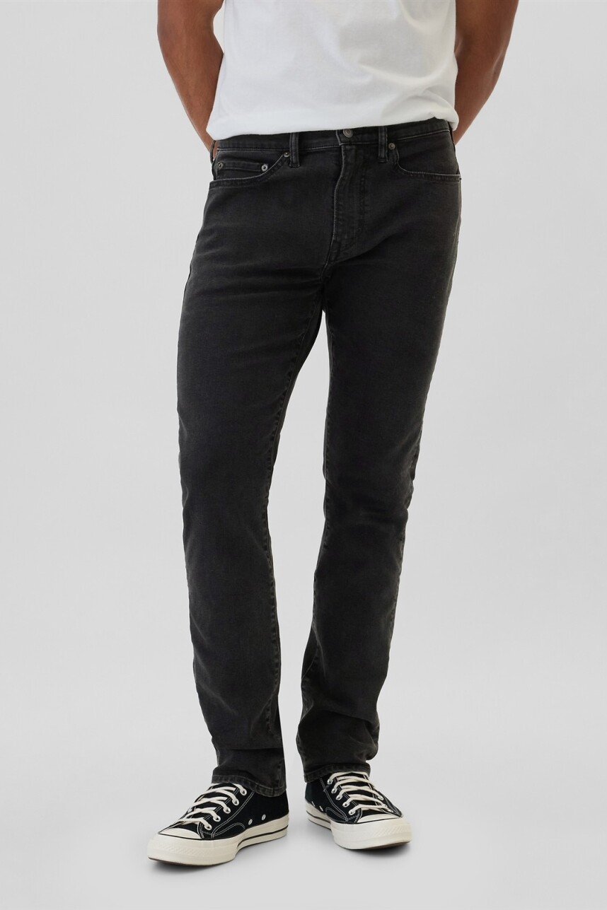 Jean Slim Hombre Black Wash