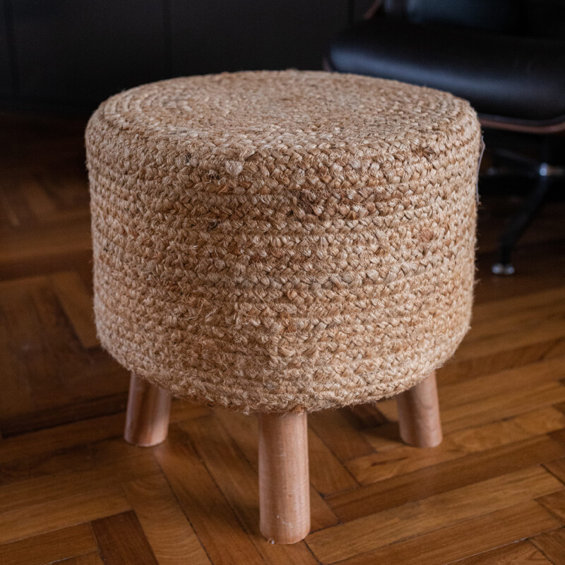 Banco taburete de yute Banco taburete de yute