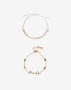 Pulseras Flexibles Sets Color Set De Pulseras Flexibles Lovely - Dorado