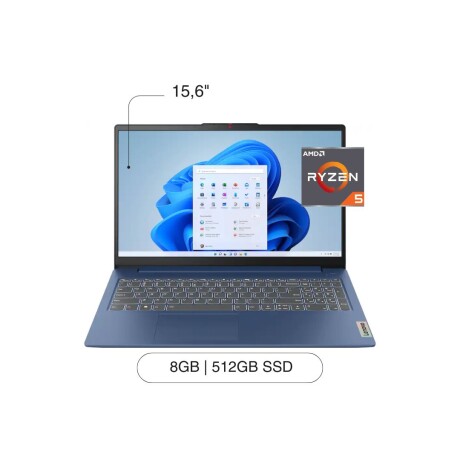 Notebook LENOVO Ideapad Slim 3 15,6' FHD 512GB / 8GB RAM Ryzen 5 40 W11 - Blue Notebook LENOVO Ideapad Slim 3 15,6' FHD 512GB / 8GB RAM Ryzen 5 40 W11 - Blue