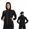 Campera Canguro Con Capucha Deportivo Para Mujer Arena Women's Team Hooded Jacket Panel Negro