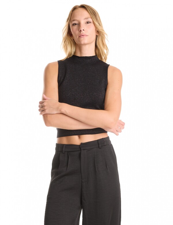Top Lurex NEGRO