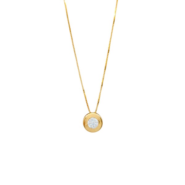Conjunto Punto de Luz-Oro bajo-Piedra Zirconia-CJ8058 Conpiedra