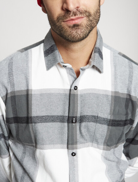 Camisa franela gris