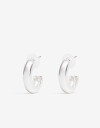 Aros Argollas Metal Argollas De Metal Bañado En Plata - Plateado