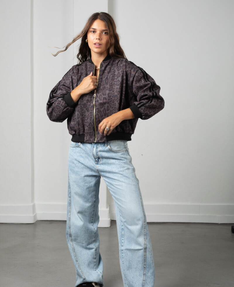 Campera Print gamuza (PRE VENTA) marrón