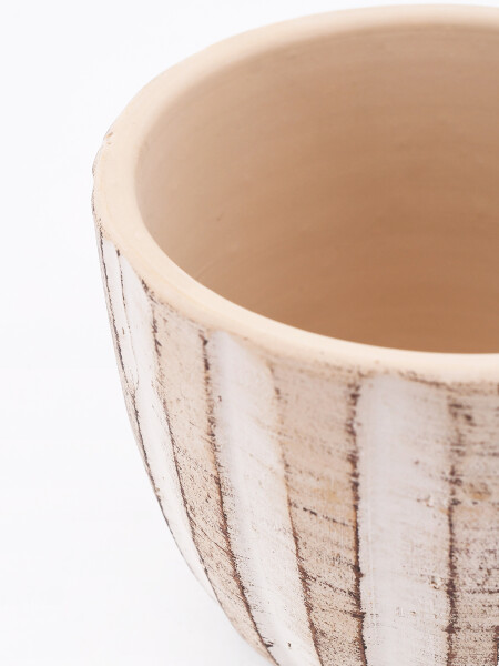 MACETA RUSTIC BLANCO