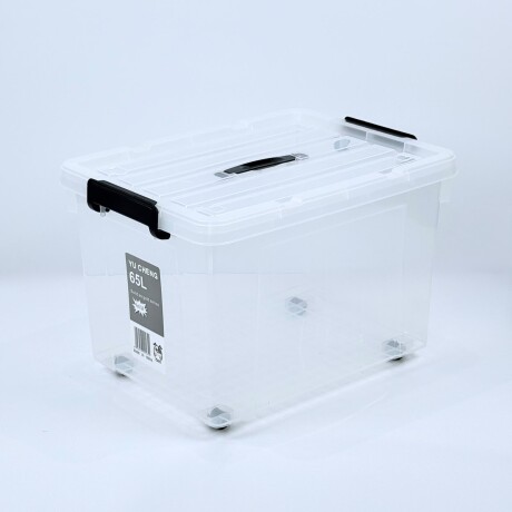 Caja de Almacenamiento Transparente con Rueditas 65L / 50cm x 39cm x 30cm Caja de Almacenamiento Transparente con Rueditas 65L / 50cm x 39cm x 30cm