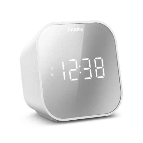 Philips - Radio Reloj. TAR4406/37. Cargador Usb. 700MW. Radio Fm. 2 Tipos de Alarmas. Color Blanco. 001