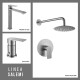 JUEGO DE GRIFERIA BRUSH NICKEL DUCHA EMBUTIDA LAVATORIO ALTO Y BIDET 000