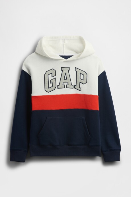 Buzo Canguro Logo Gap Americana Niño New Off White