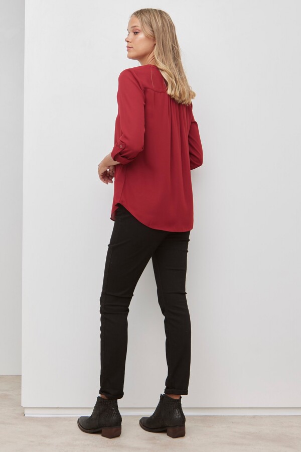 Blusa Botones BORDEAUX