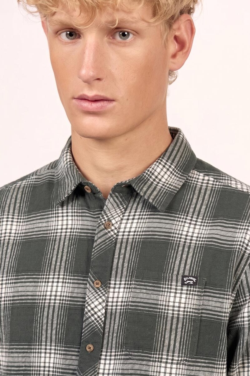 CAMISA COASTLINE FLANNEL J-negro