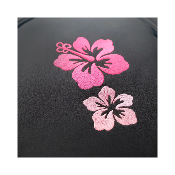 Cubreasientos Negro De Tela Con Flores Y Detalles En Fuxia 9 Piezas Cubreasientos Negro De Tela Con Flores Y Detalles En Fuxia 9 Piezas