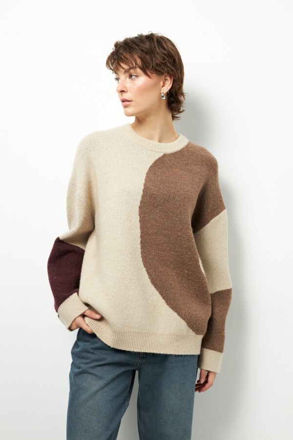 SWEATER TEA Beige Melange