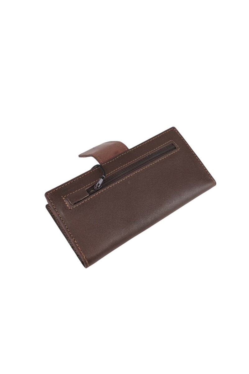 Billetera clasica al corte Marron