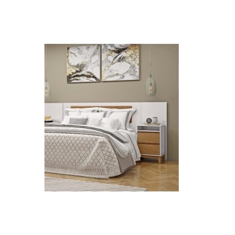 MESA DE LUZ FINESTRA 2 CAJONES OFF WHITE /FREIJO MESA DE LUZ FINESTRA 2 CAJONES OFF WHITE /FREIJO