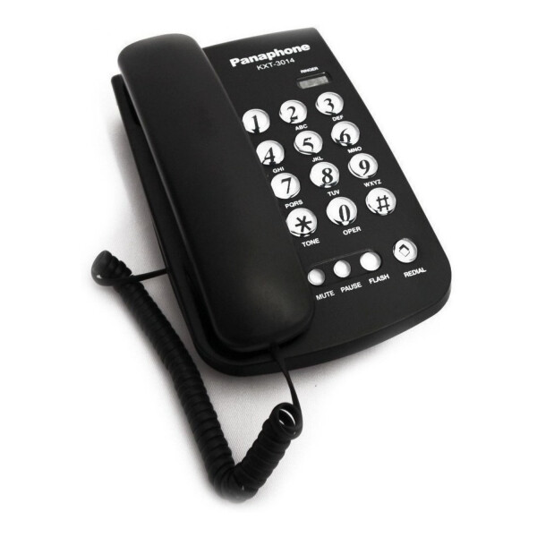 Teléfono De Base Fijo Números Grandes Panaphone Kxt-3014 Variante Color Negro