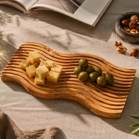 Tabla para quesos de bambú - 14x25cm Sc