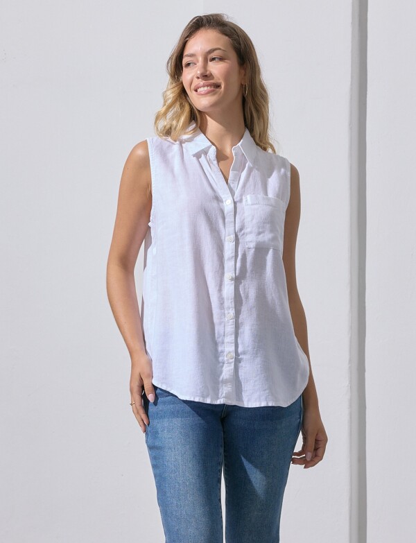 Camisa Lino BLANCO