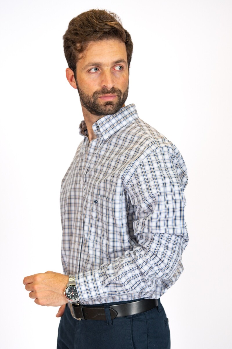 Camisa Escocesa Brixton Azul