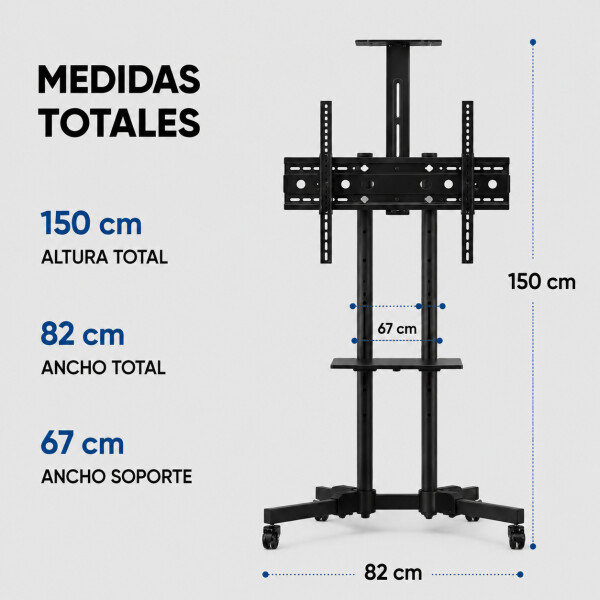 Soporte Movil Para Tv Con Ruedas De Pie Monitor 32 A 65 Soporte Movil Para Tv Con Ruedas De Pie Monitor 32 A 65