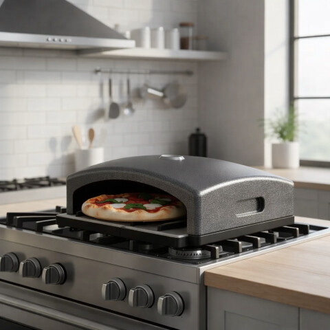 HORNO DE PIZZA A LA PIEDRA CON PALA RETRACTIL HORNO DE PIZZA A LA PIEDRA CON PALA RETRACTIL