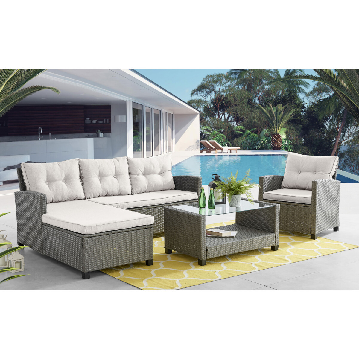 SET DE LIVING - RATTAN-SINTETICO-Y-ACERO NATURAL-BEIGE MARAGOGI 