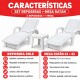 Set x2 Reposeras piscina+ mesa auxiliar BLANCO
