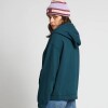 Campera Dama C/Capucha Alg.C/Felpa Liso Rusty Petroleo