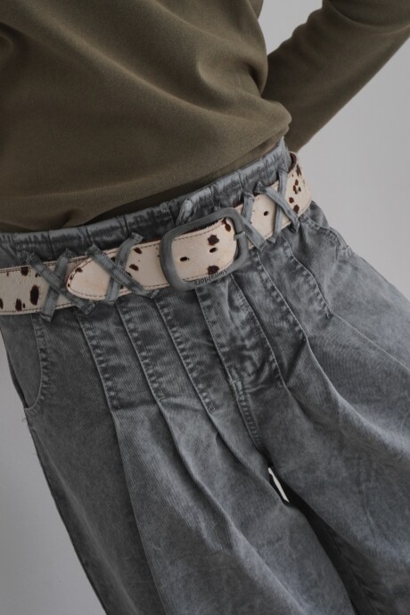 Total Print Belt Blanco / Plateado