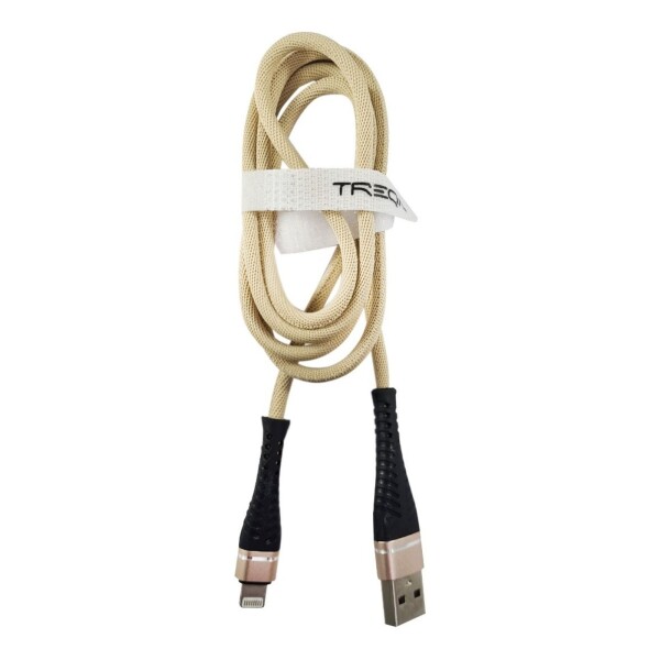 Cable Cargador Usb iPhone Malla Super Reforzado Treqa 1 Mtro Color Variante Cobre