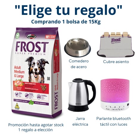 FROST ADULTO MEDIANO Y GRANDE 15 + 2KG Frost Adulto Mediano Y Grande 15 + 2kg