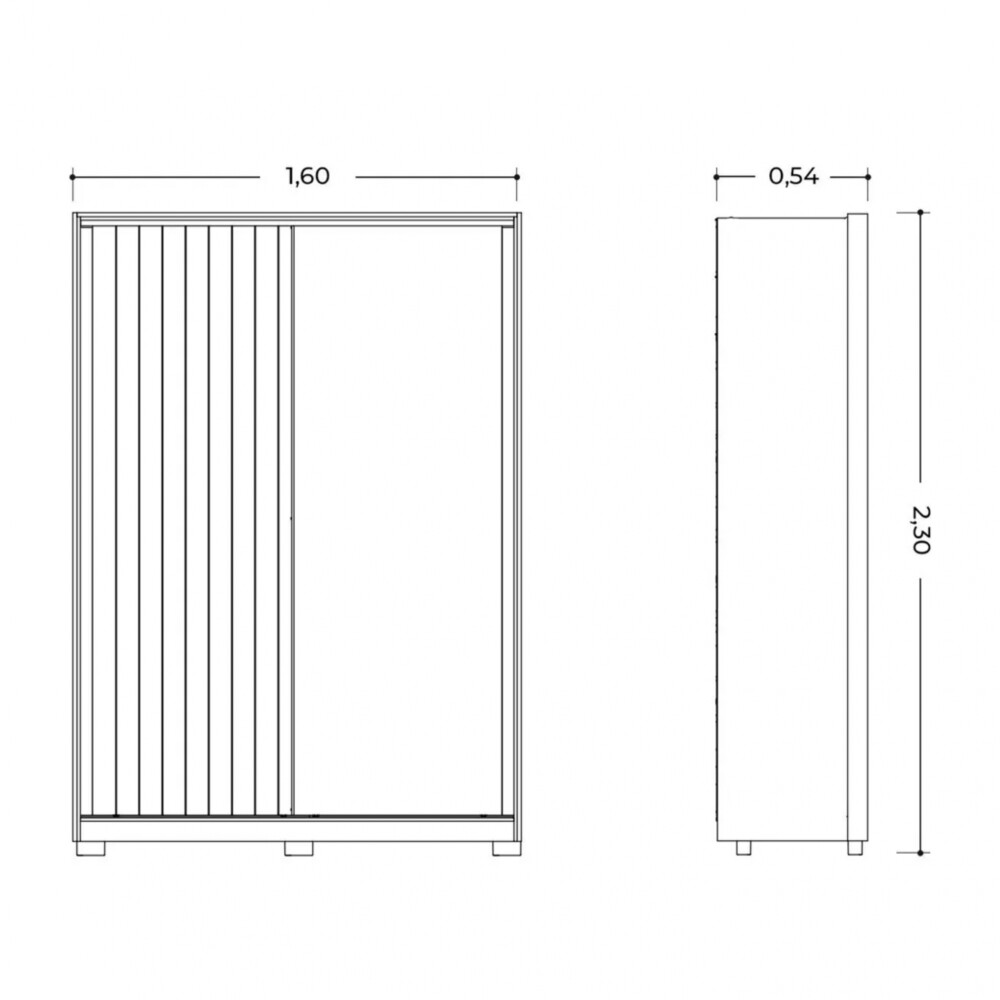 Ropero 2 puertas Corredizas - Frizatto Ropero 2 puertas Corredizas - Frizatto