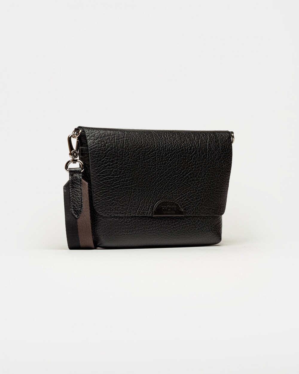 Morral Nina en cuero graneado Negro