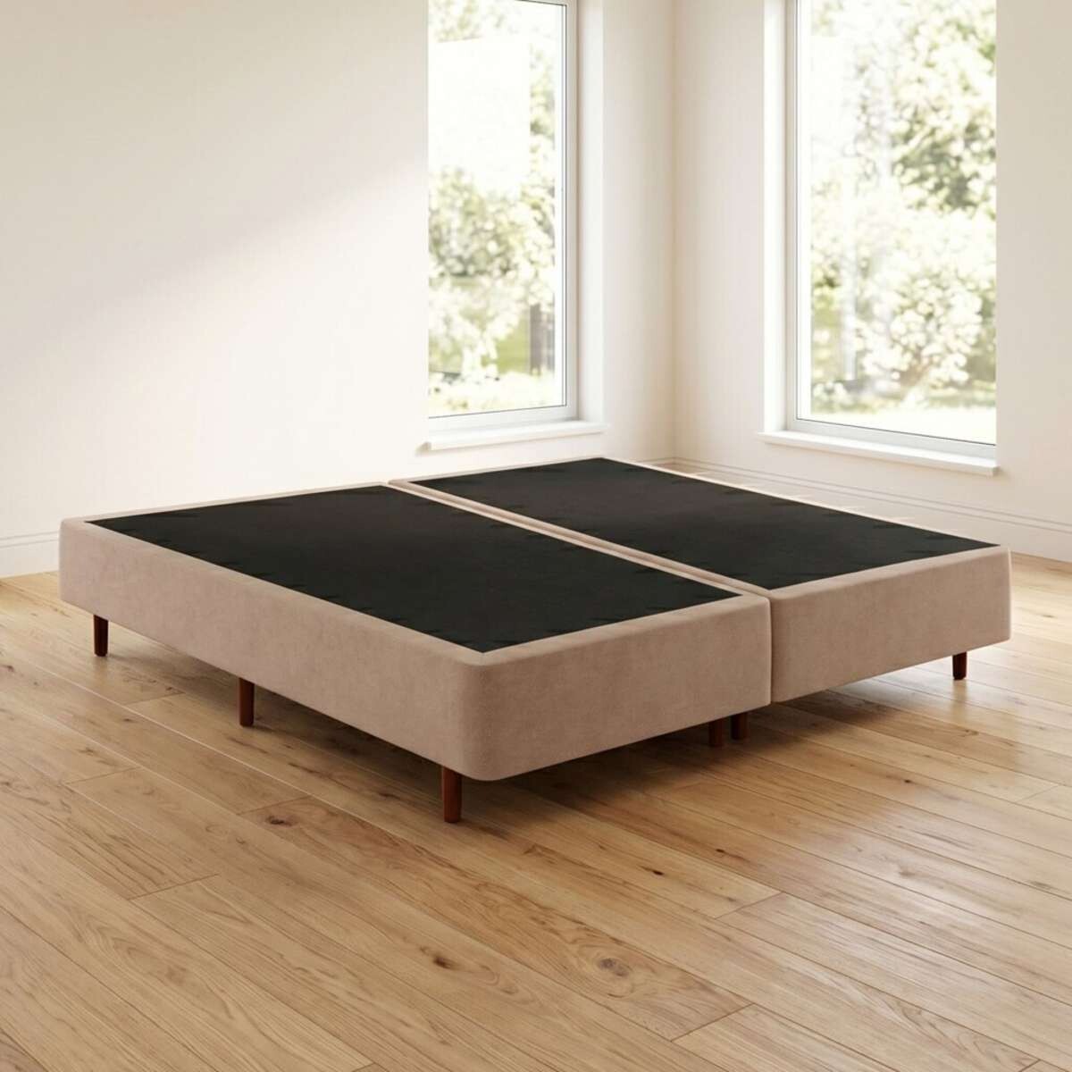 Bases x2 Sommier Queen Mannes - Beige 