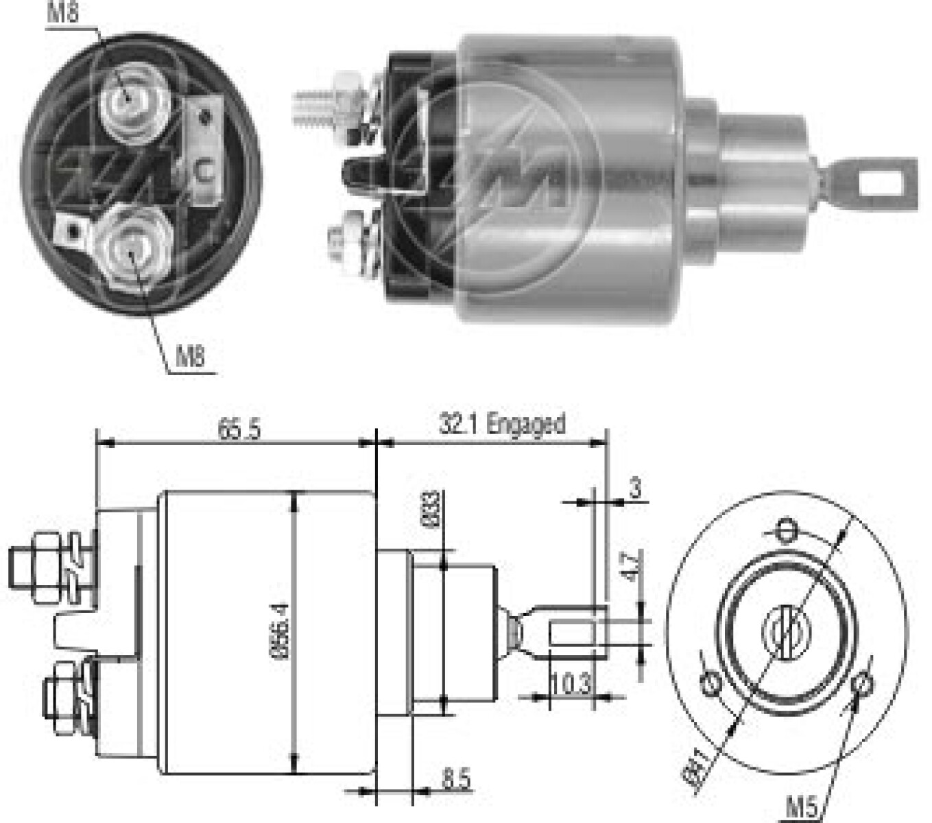 AUTOMATICO DE ARRANQUE FIAT DUNA IK.730 1.7DIESEL ZM 