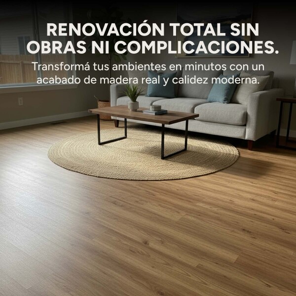 Piso Vinílico Autoadhesivo Piso Flotante Símil Madera x 1m2 Color Beige