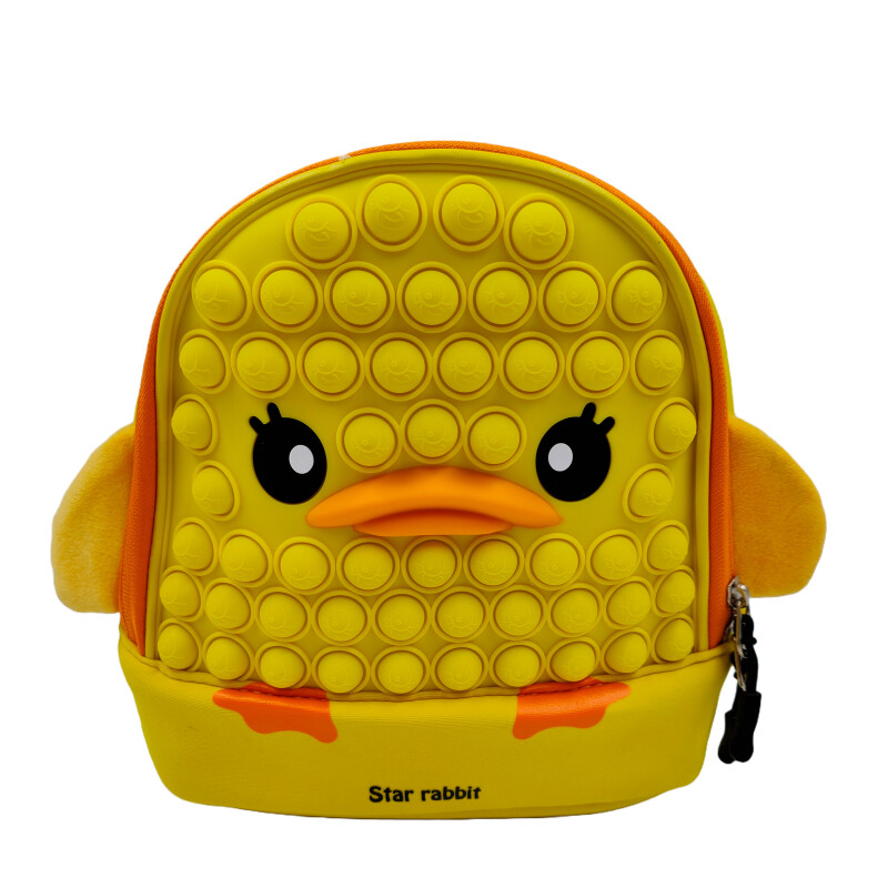 Mochila Infantil Disney Pop It Amarillo - Anaranjado
