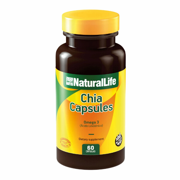 Chía Cápsulas Natural Life | Omega-3 Vegetal | 60 Cápsulas Chía Cápsulas Natural Life | Omega-3 Vegetal | 60 Cápsulas