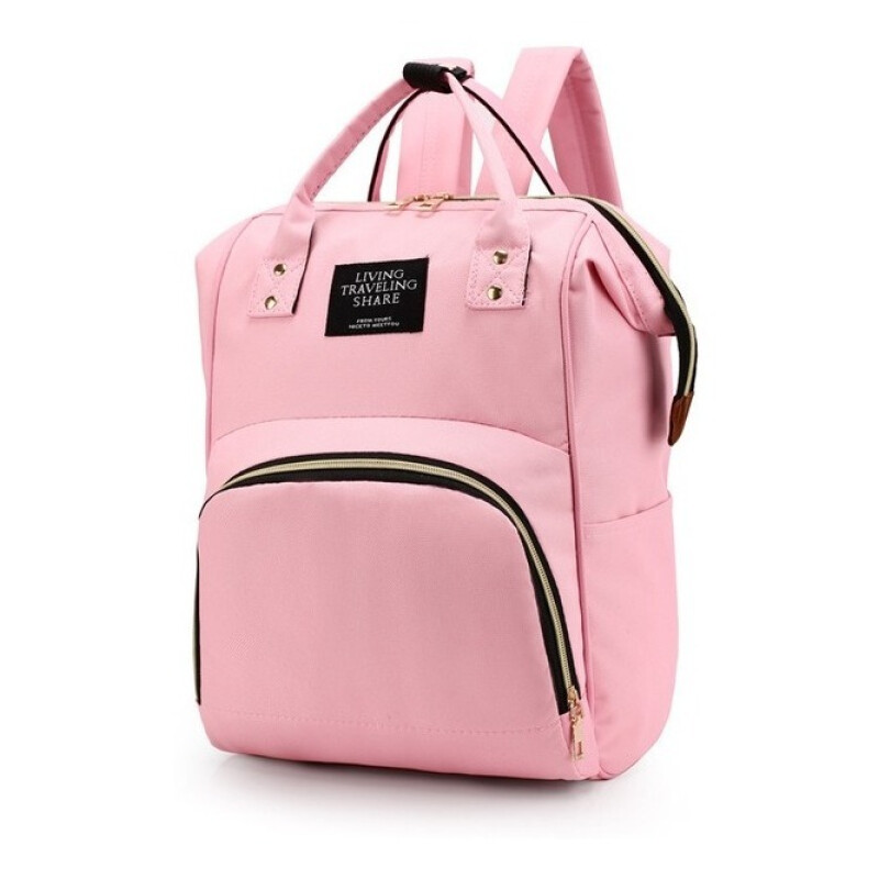 Bolso Mochila Maternal Bebe Resistente Impermeable Madre Rosa