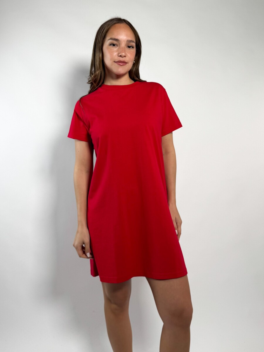 Vestido remeron de algodon Wanda - Rojo 