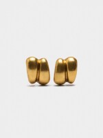 Pendientes Cortos Efecto Doble dorado