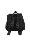 Mochila con tapa nylon multicierres Negro