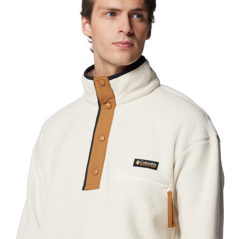 Campera Helvetia II Half Snap Hombre CHALK